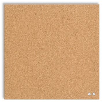 U Brands Square Cork Bulletin Board, 14" x 14"