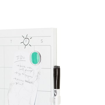 U Brands Square Calendar Dry Erase Board, 14" x 14"
