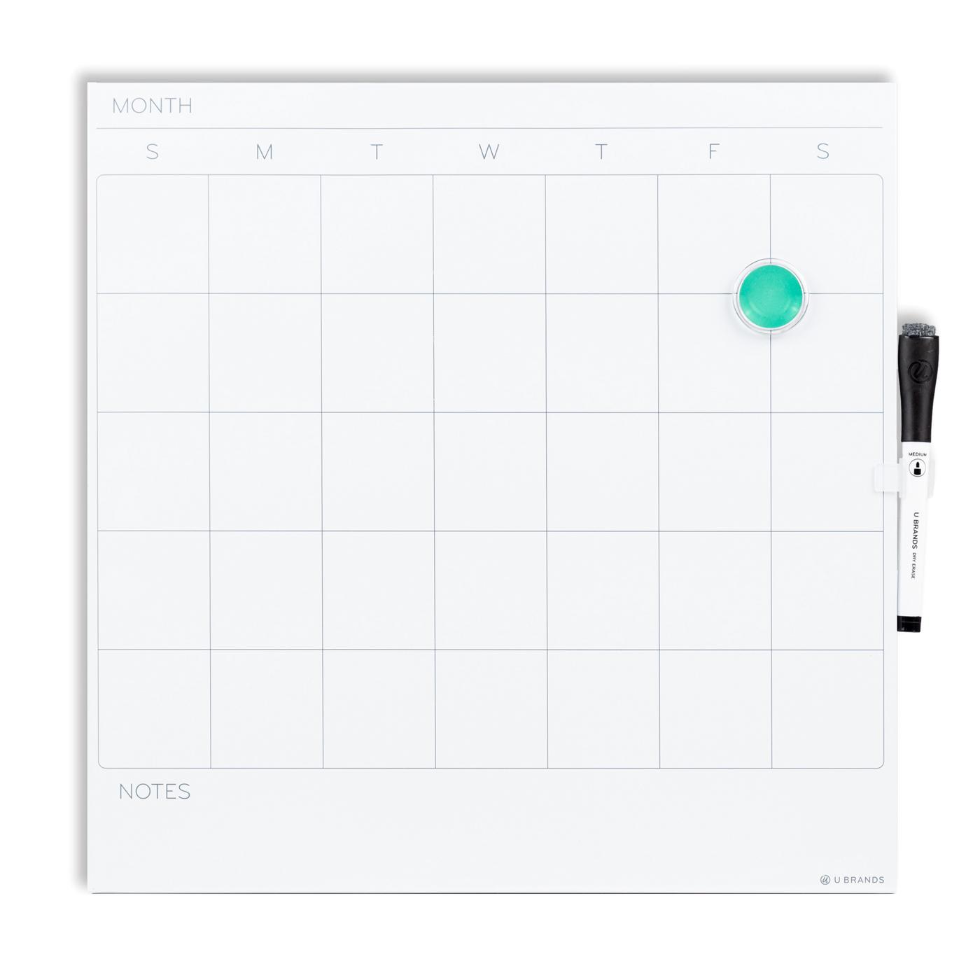 U Brands Square Calendar Dry Erase Board; image 4 of 6