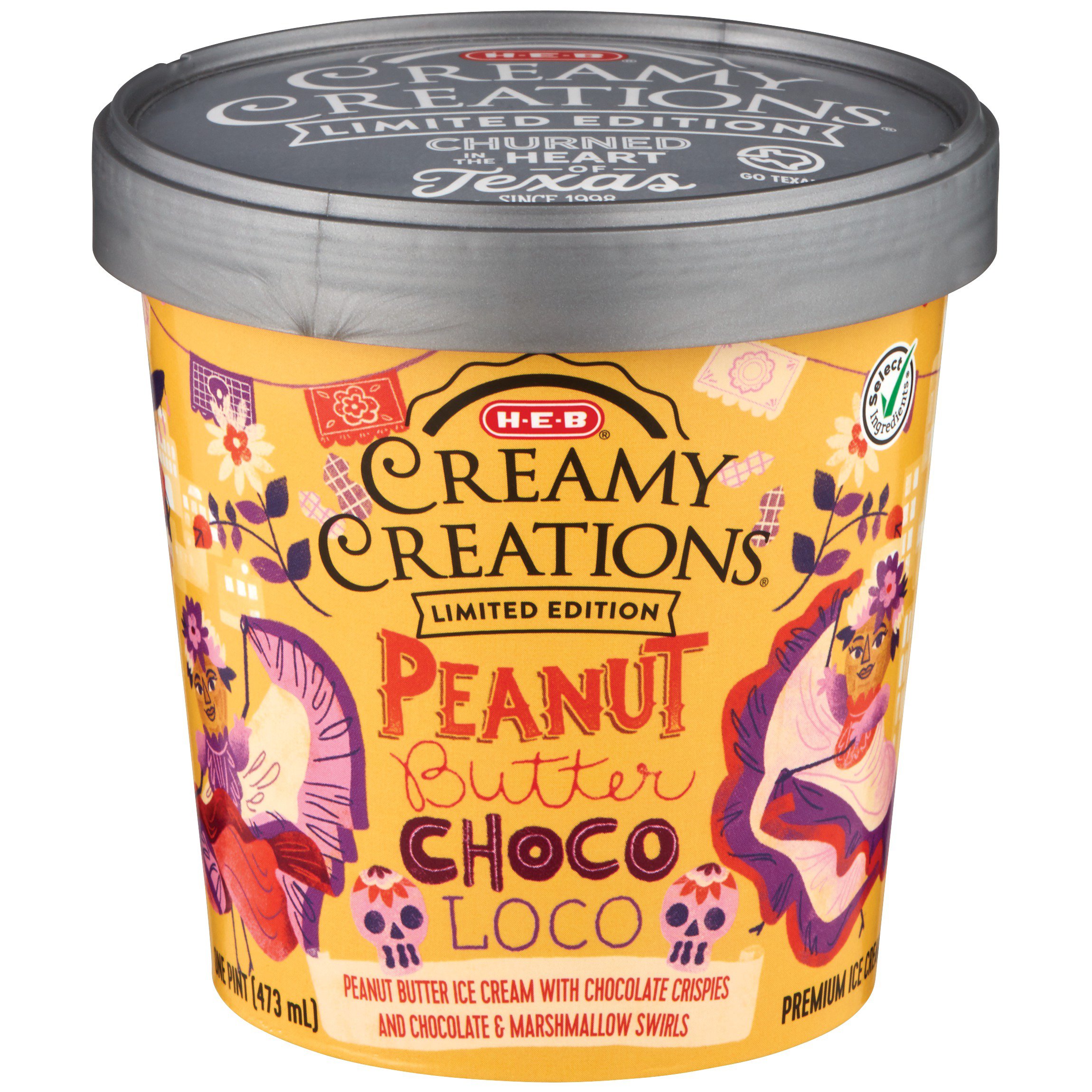 H-E-B Select Ingredients Creamy Creations Peanut Butter Coco Loco ...