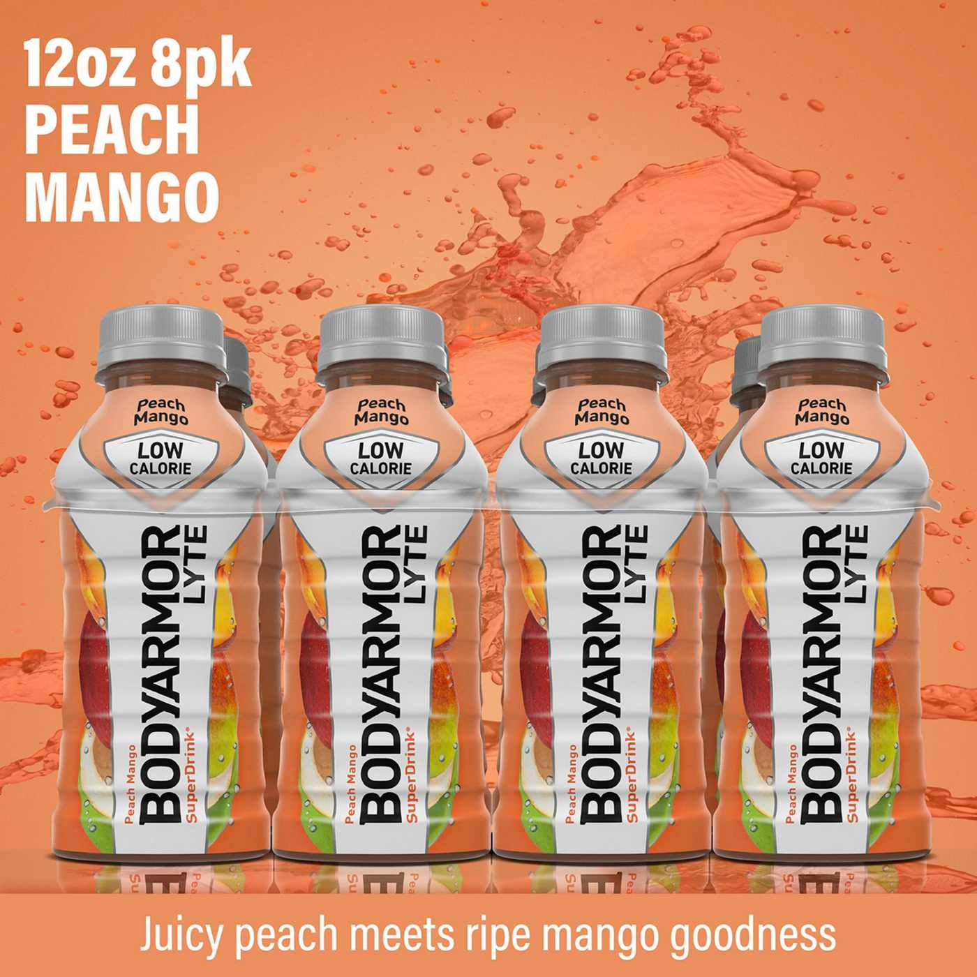 BODYARMOR Lyte Sports Drink 8 pk Bottles - Peach Mango; image 3 of 7