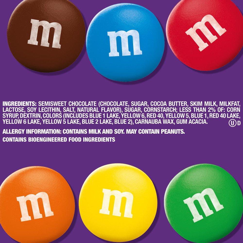 M&M's Chocolate Candies, Dark Chocolate, Medium Bag, 14 oz (396.9 g)