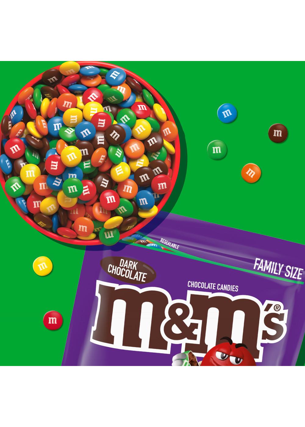  M&M'S Dark Chocolate Candy Family Size 19.2-Ounce Bag