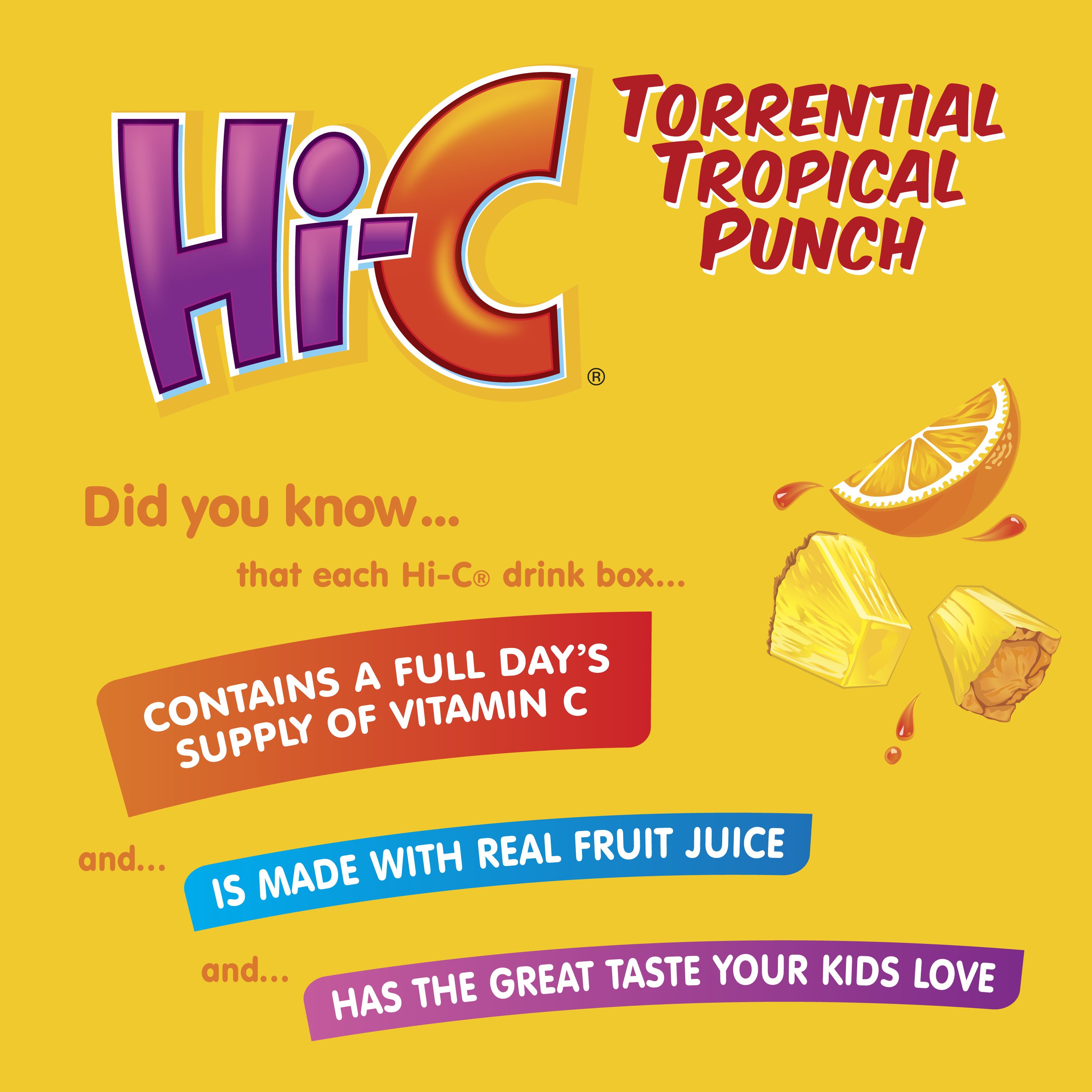 Hi-C Torrential Tropical Punch 8 pk Juice Boxes - Shop Juice at H-E-B