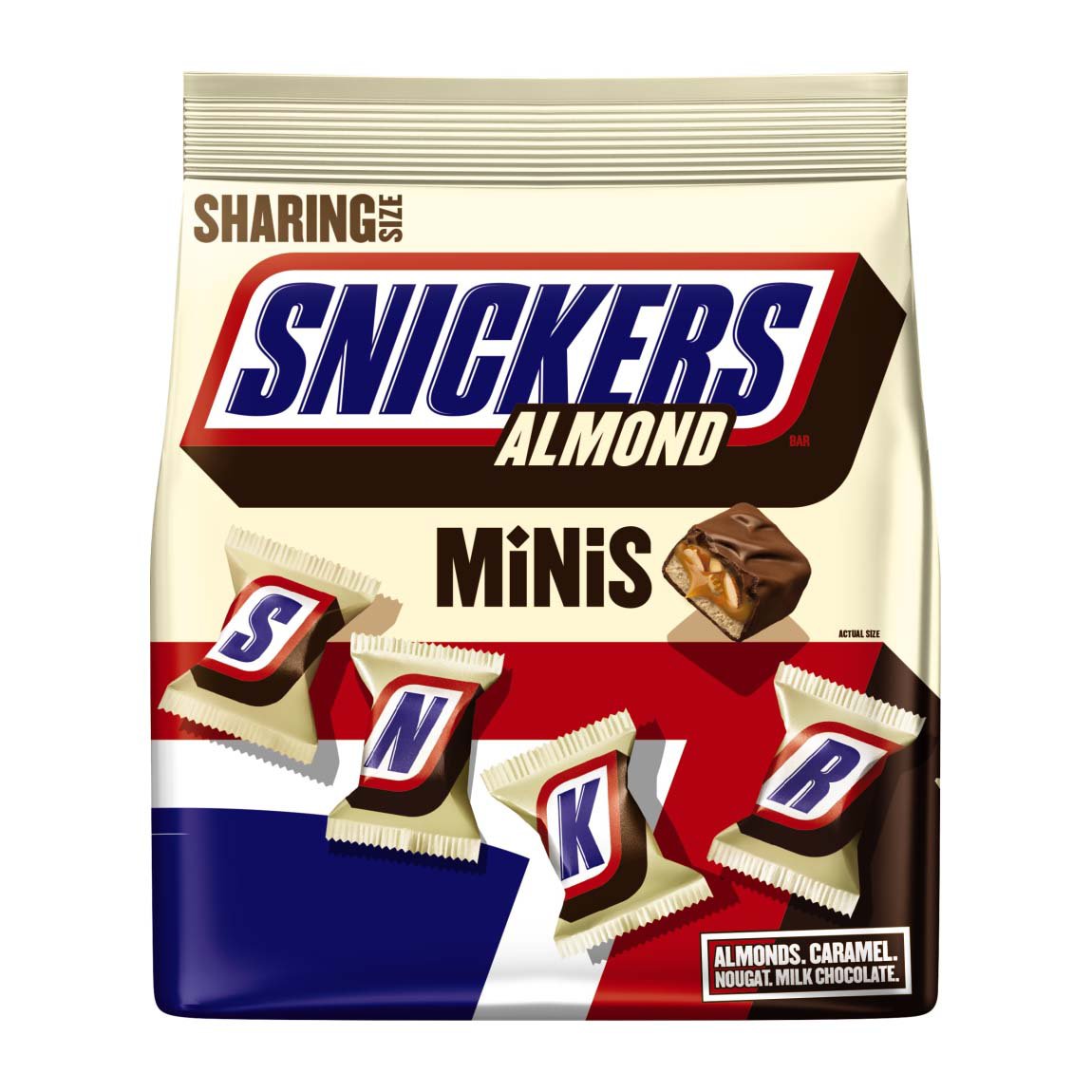 Snickers Almond Minis Size Chocolate Candy Bars Sharing Size Bag - Shop ...