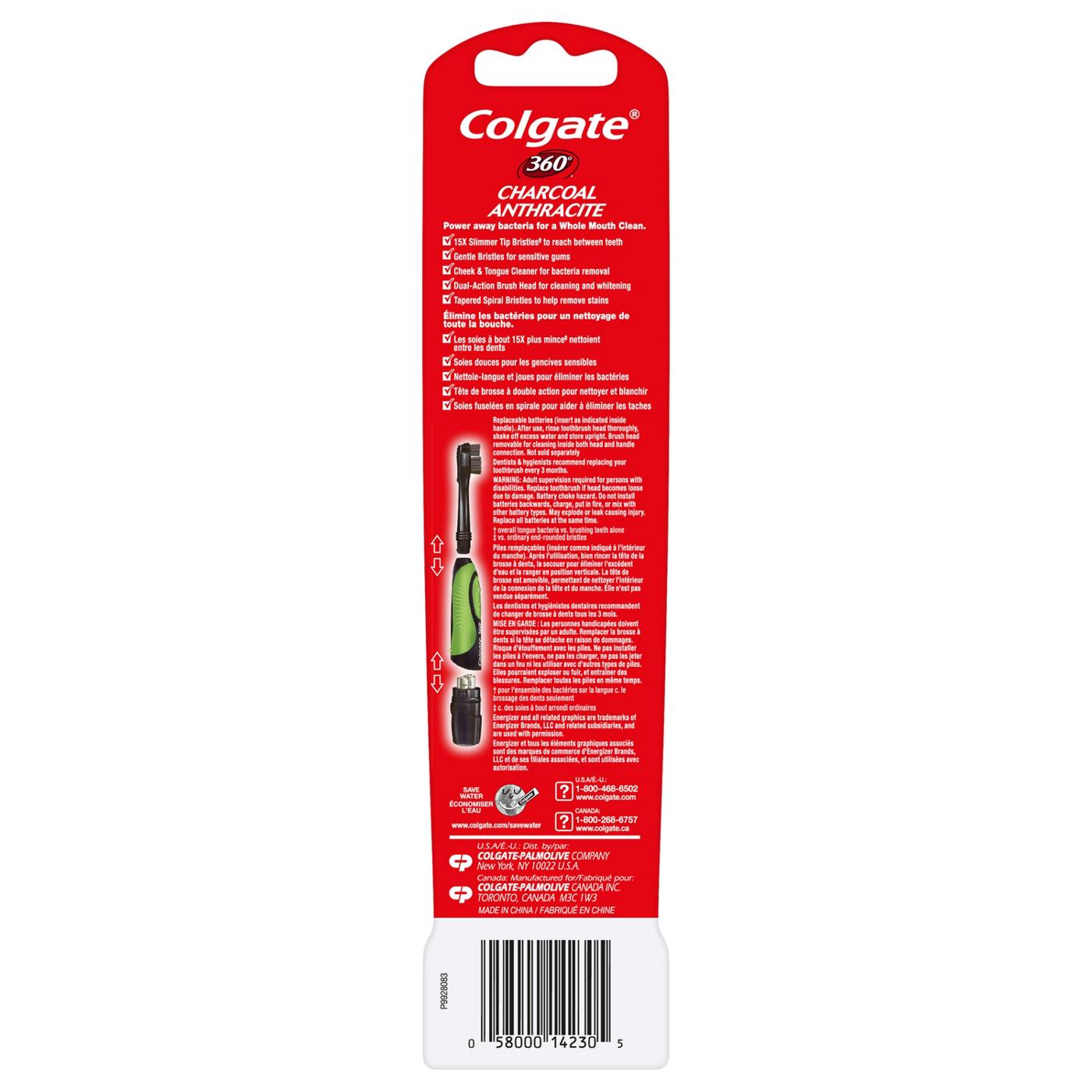 Colgate 360 Sonic Charcoal Power Toothbrush - Soft; image 7 of 9