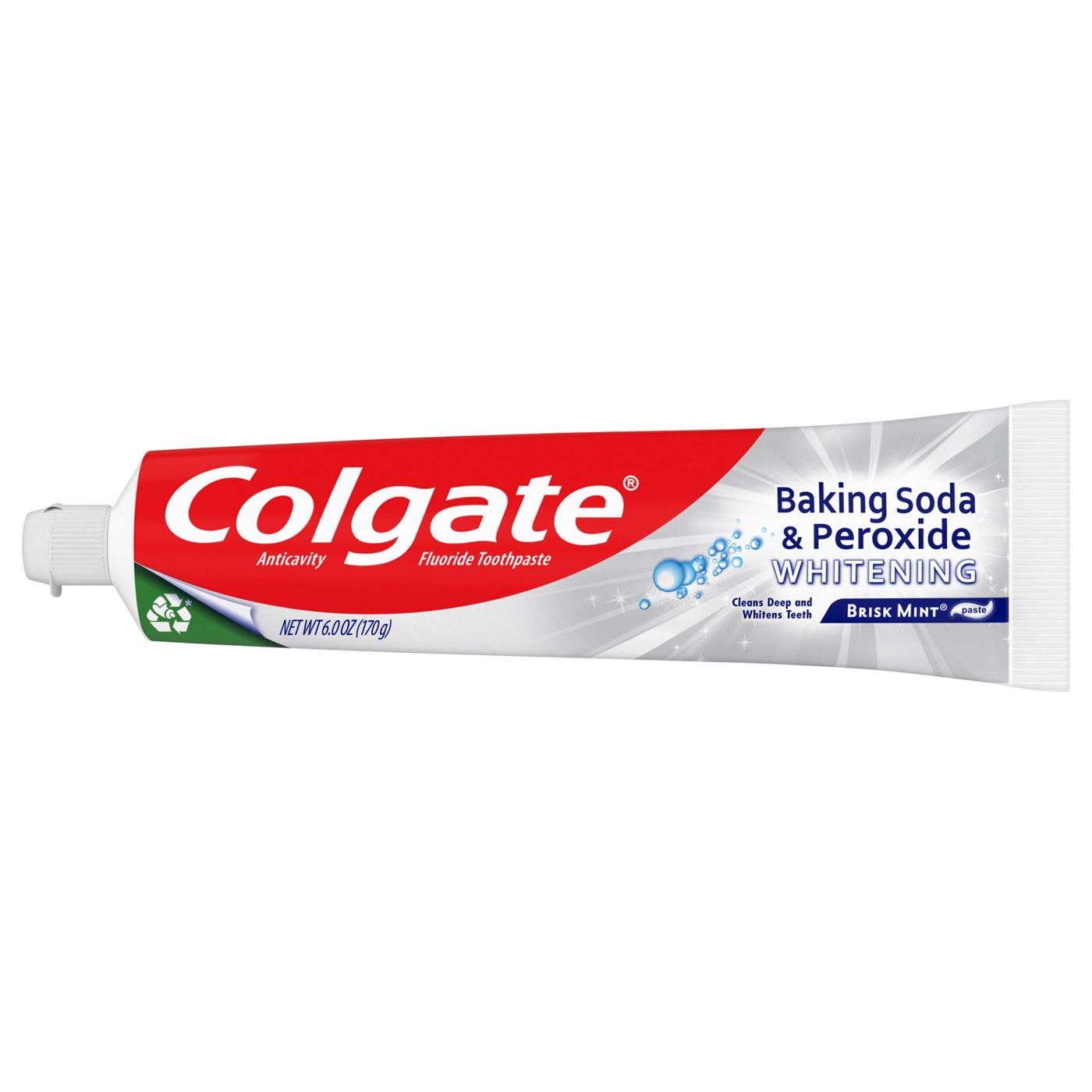 Colgate Baking Soda & Peroxide Anticavity Toothpaste 3 pk - Brisk Mint; image 2 of 3