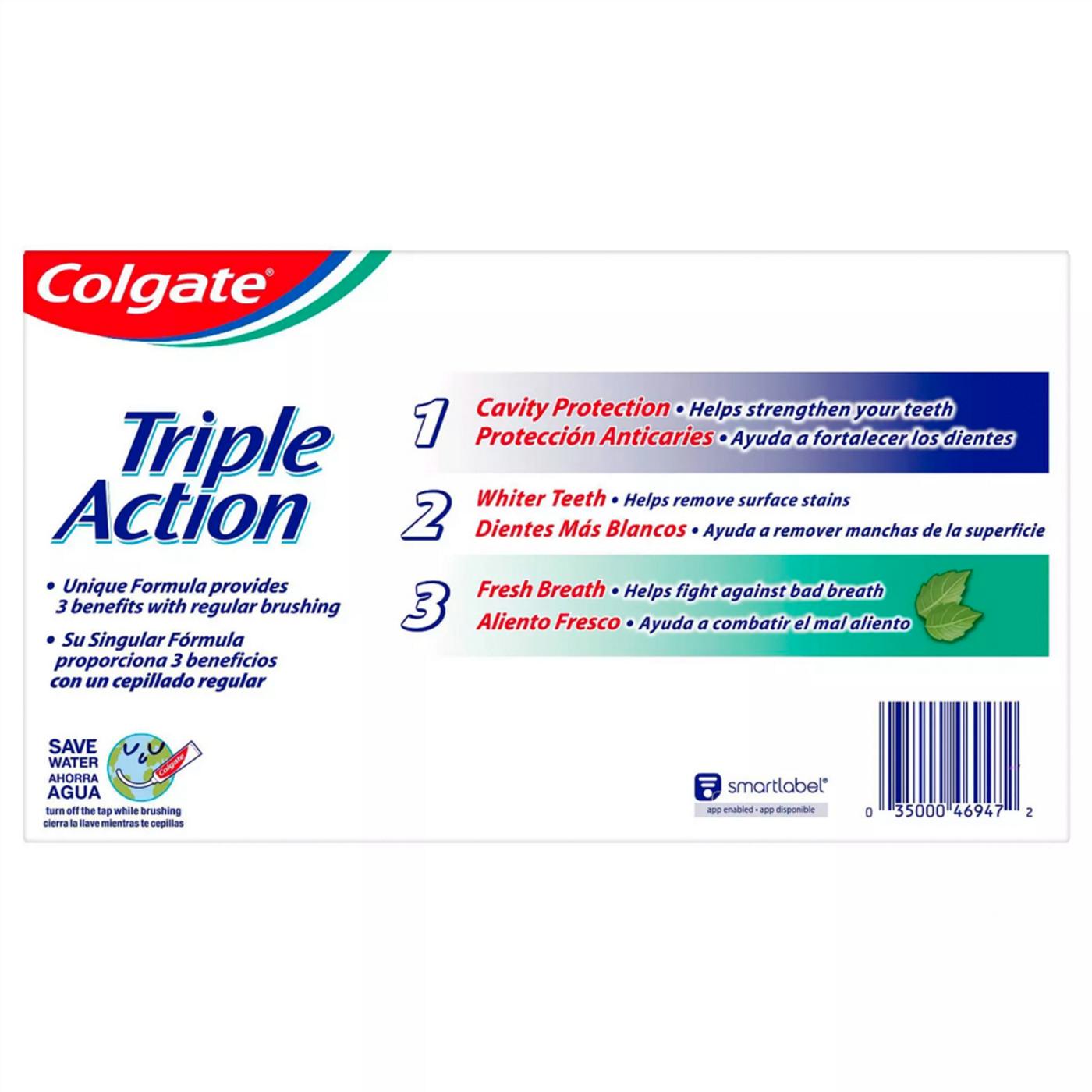 Colgate Cavity Protection Triple Action Mint Toothpaste, 6 oz; image 2 of 2