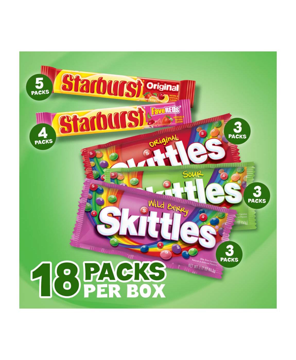 Skittles & Starburst Assorted Chewy Candy - Variety Pack; image 2 of 12