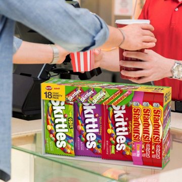 Skittles & Starburst Assorted Chewy Candy - Variety Pack, 18 pk