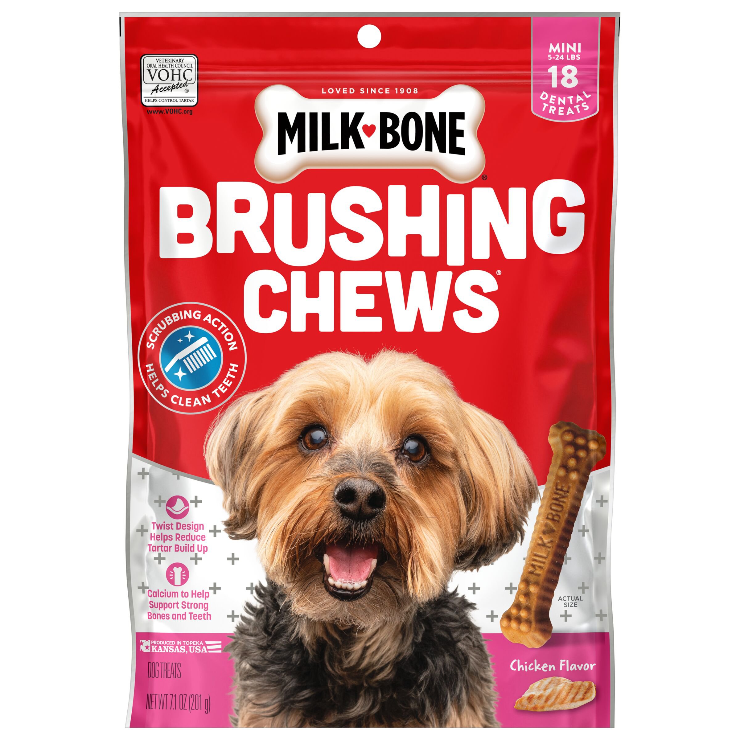 MilkBone Brushing Chews Mini Dental Treats Shop Dogs at HEB