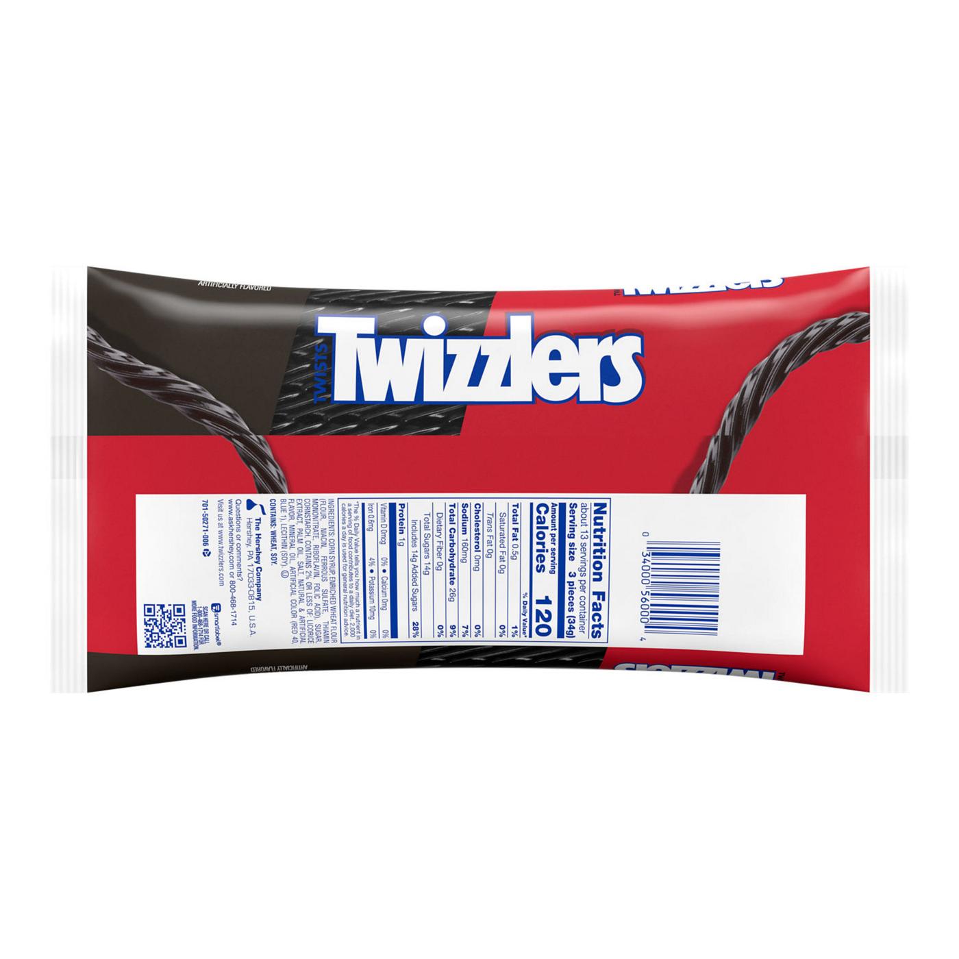 Twizzlers Twists Black Licorice Candy; image 2 of 7
