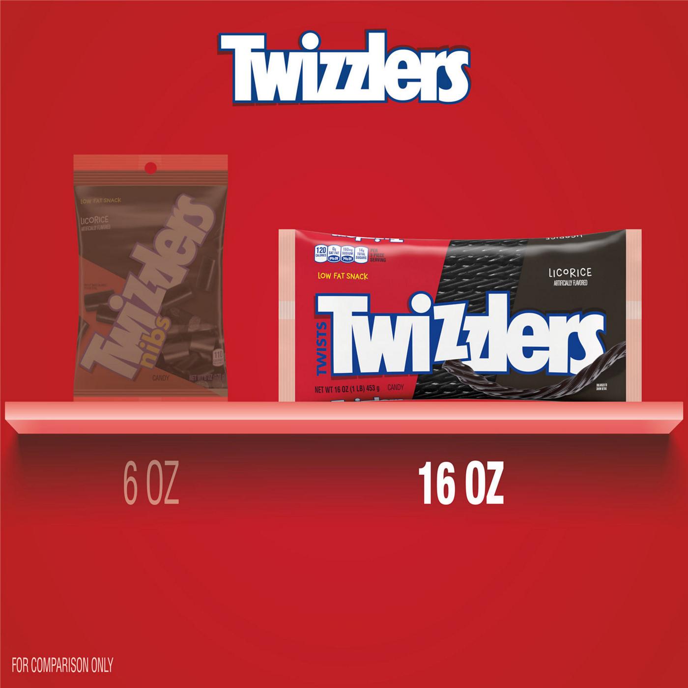 Twizzlers Twists Black Licorice Candy; image 3 of 7