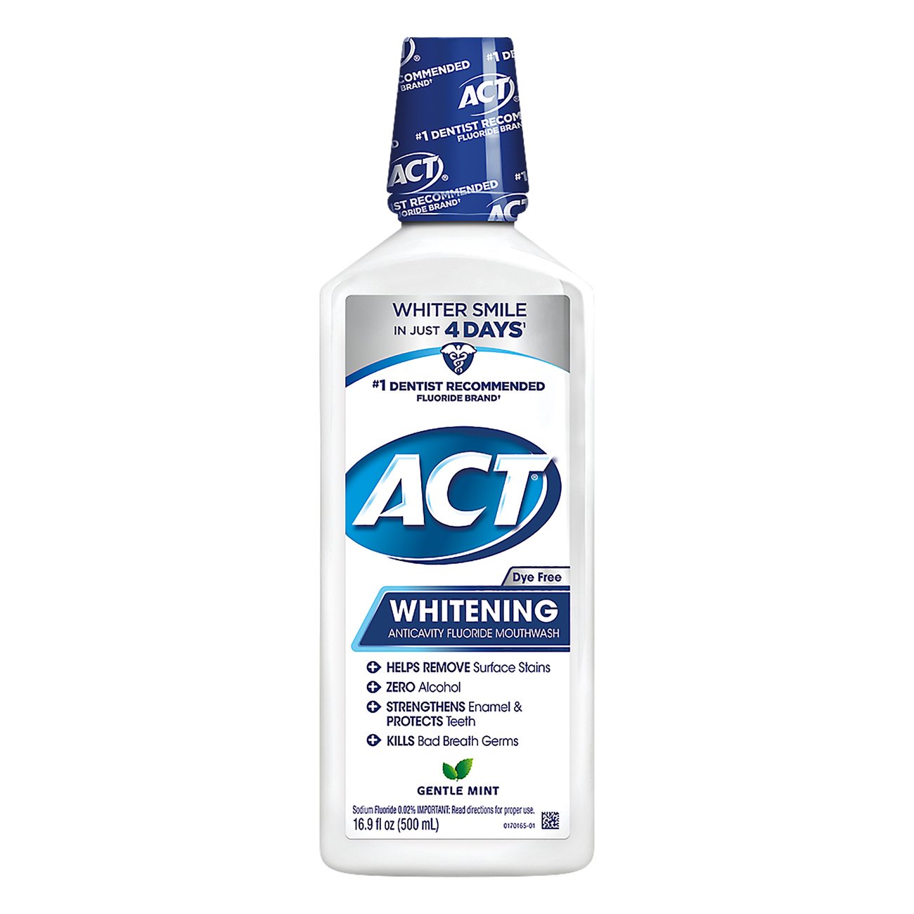 ACT Whitening Gentle Mint Mouthwash Shop Oral Hygiene at HEB