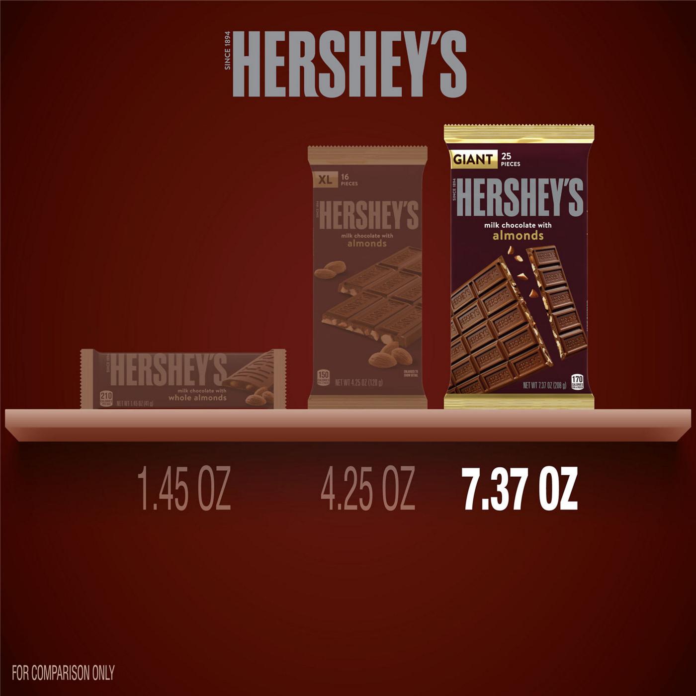 Hershey's Milk Chocolate with Almonds Giant Candy Bar; image 9 of 10