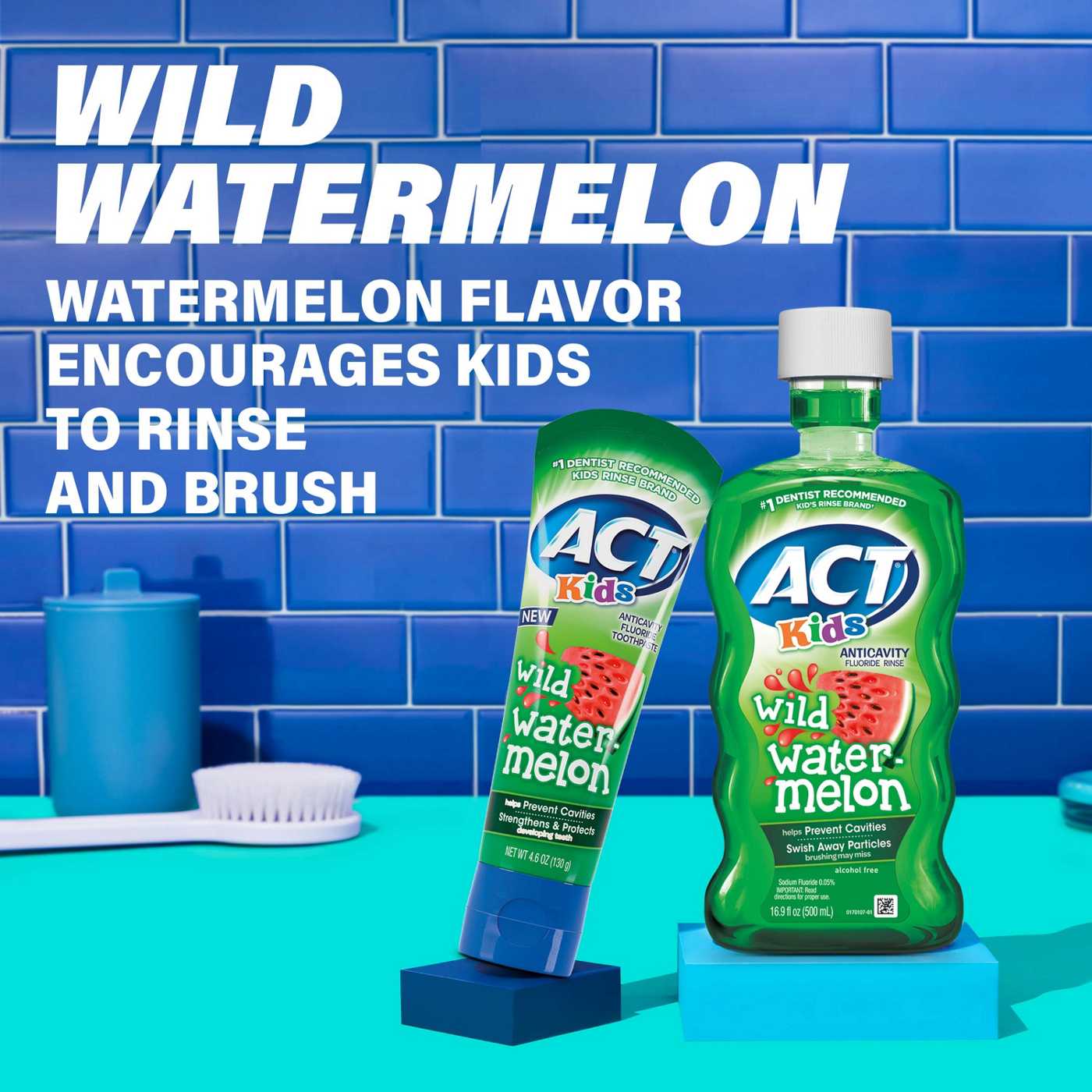 ACT Kids Anticavity Fluoride Rinse - Wild Watermelon; image 2 of 6