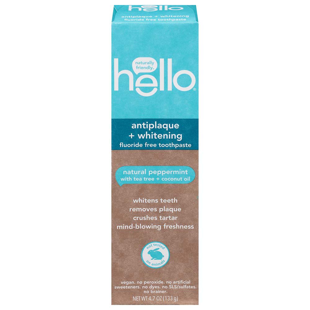 Hello Antiplaque & Whitening Flouride Free Toothpaste Shop Toothpaste at HEB