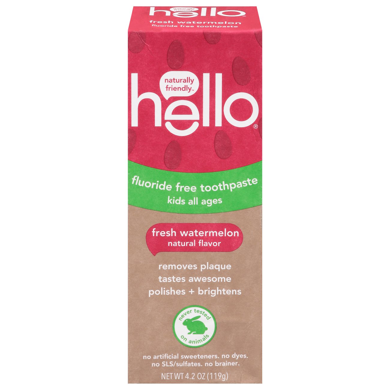 hello Kids Fluoride Free Toothpaste Fresh Watermelon Shop