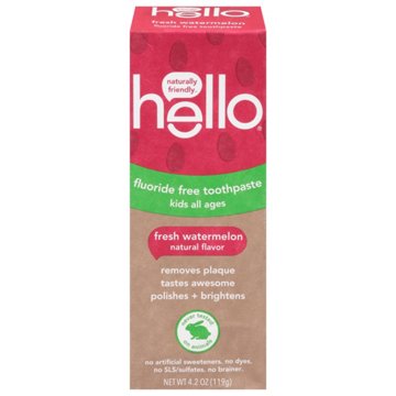 hello Kids Fluoride Free Toothpaste - Fresh Watermelon, 4.2 oz