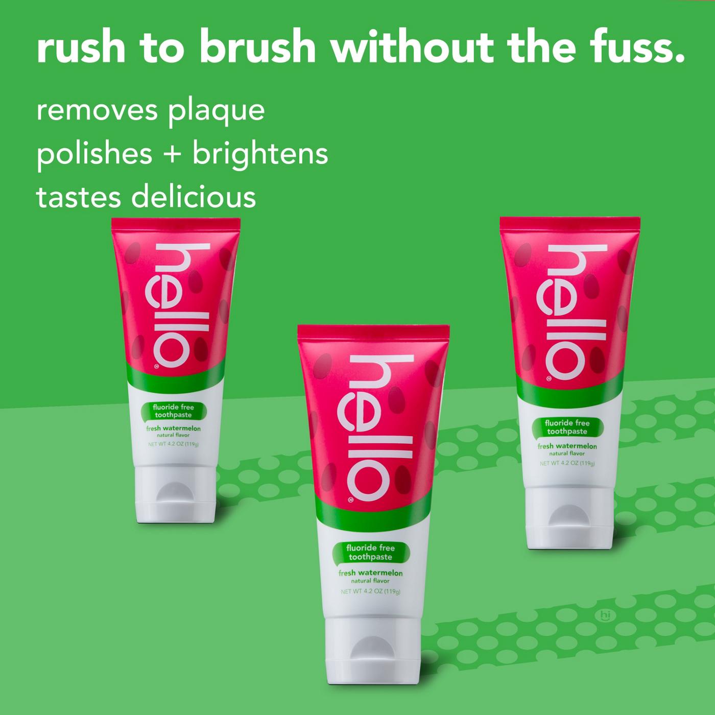 hello Kids Fluoride Free Toothpaste - Fresh Watermelon; image 4 of 8