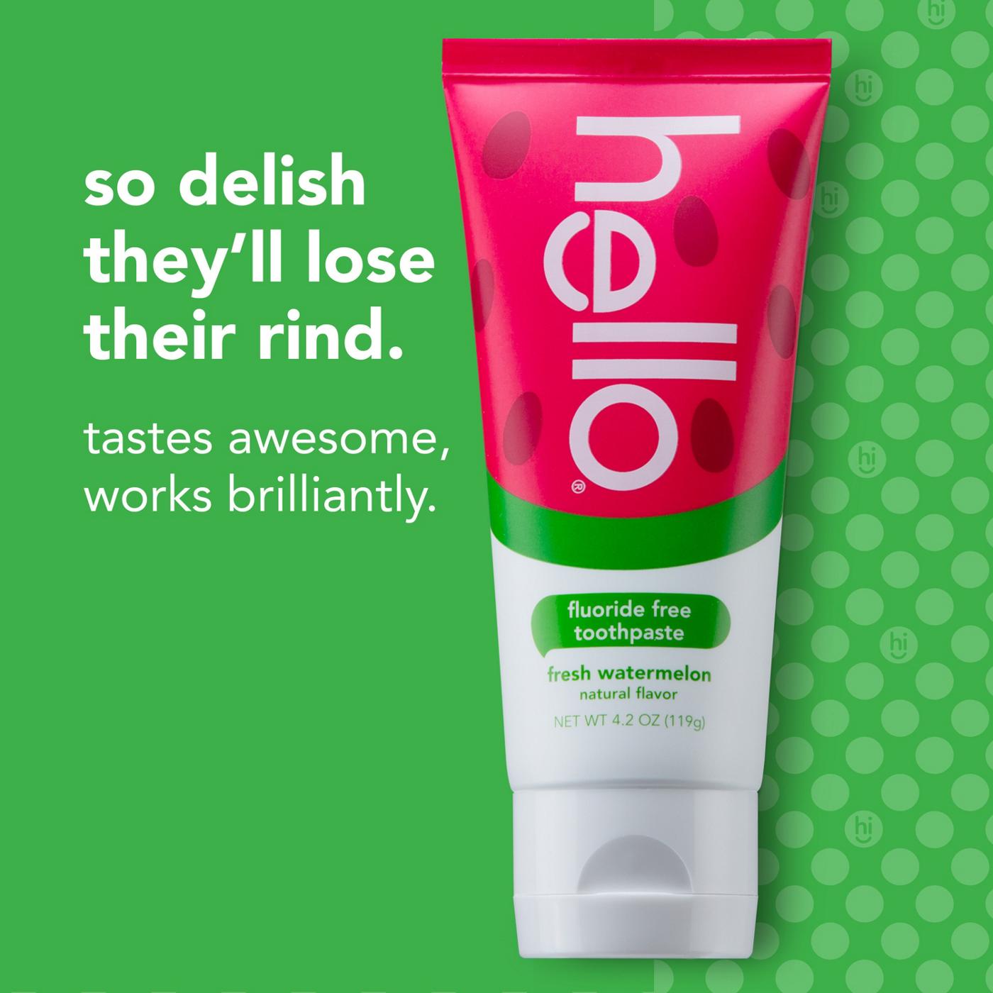 hello Kids Fluoride Free Toothpaste - Fresh Watermelon; image 5 of 8