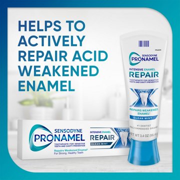 Sensodyne Pronamel Intensive Enamel Repair Toothpaste for Sensitive Teeth, Clean Mint