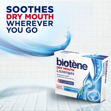 Biotene Dry Mouth Lozenges for Fresh Breath, Refreshing Mint, 27 ct