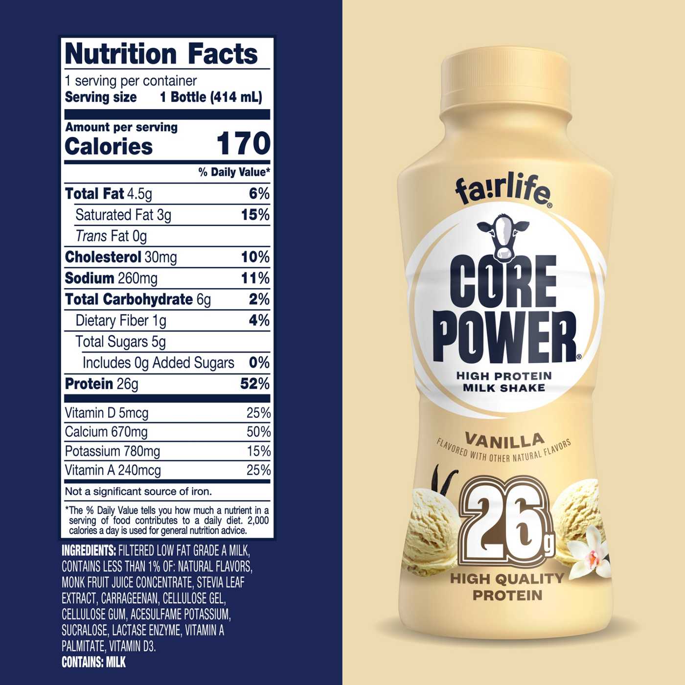 Core Power 26g Protein Shake - Vanilla; image 5 of 7