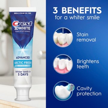 Crest 3D White Whitening Toothpaste - Arctic Fresh, 3 Pk, 9.9 oz