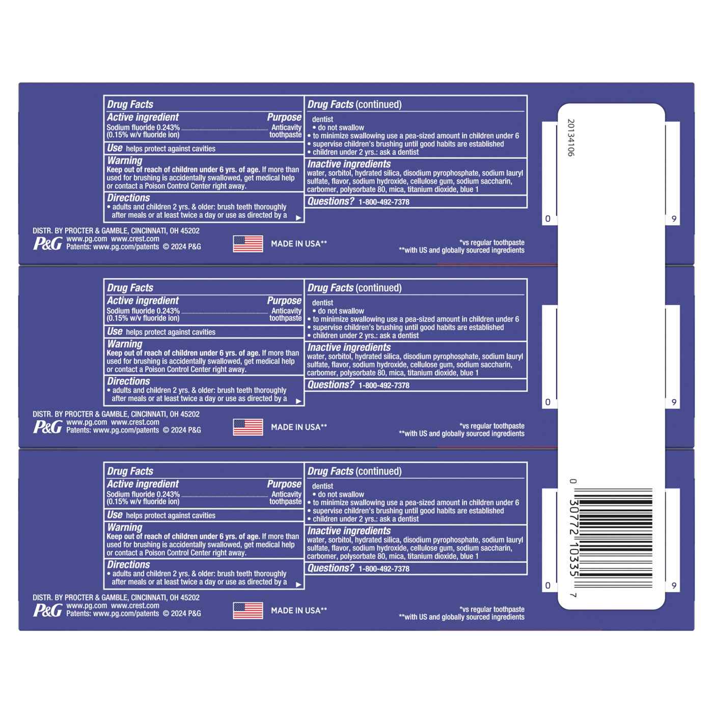 Crest 3D White Whitening Toothpaste - Arctic Fresh, 3 Pk; image 5 of 10