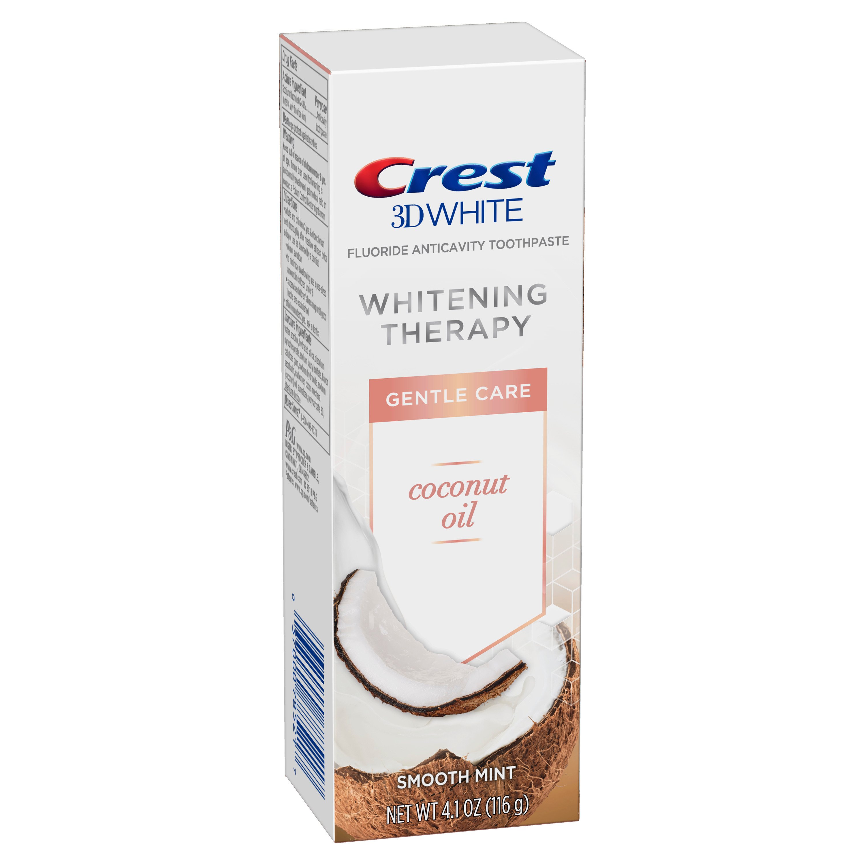 Crest 3D White Whitening Therapy Gentle Care Coconut Oil Fluoride