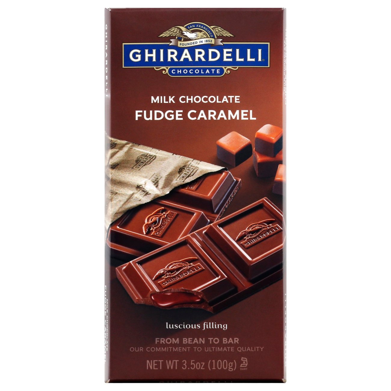 Ghirardelli Milk Chocolate Fudge Caramel Bar - Shop Candy At H-E-B