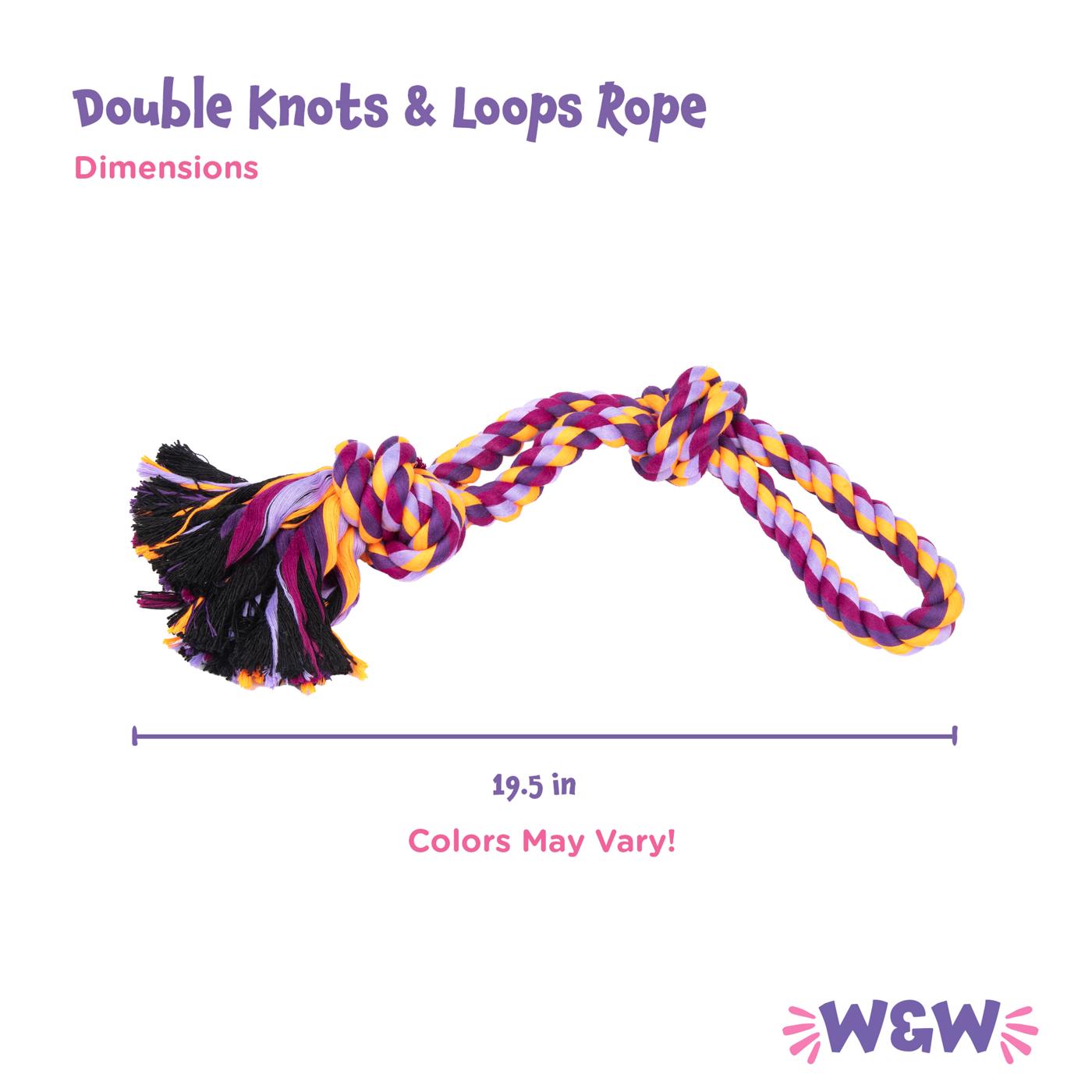 Woof & Whiskers Double Knots & Loops Rope Dog Toy; image 3 of 3