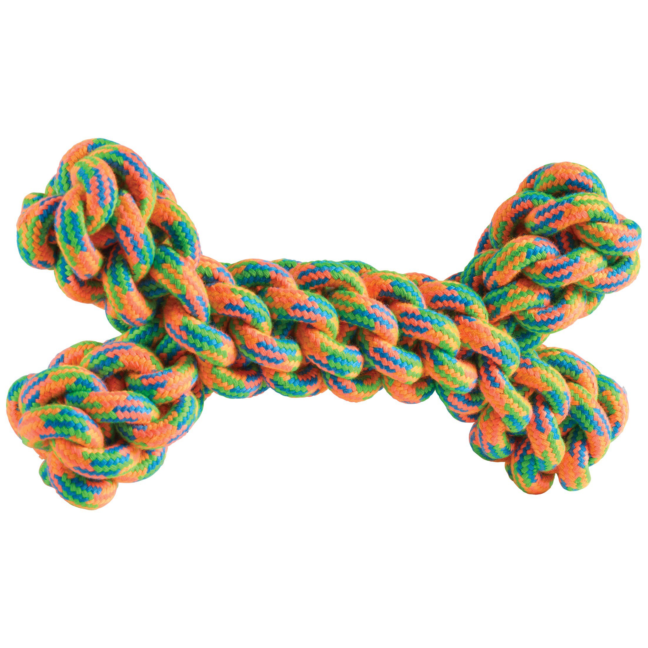 Harry Barker Bone Small Rope Dog Toy Orange