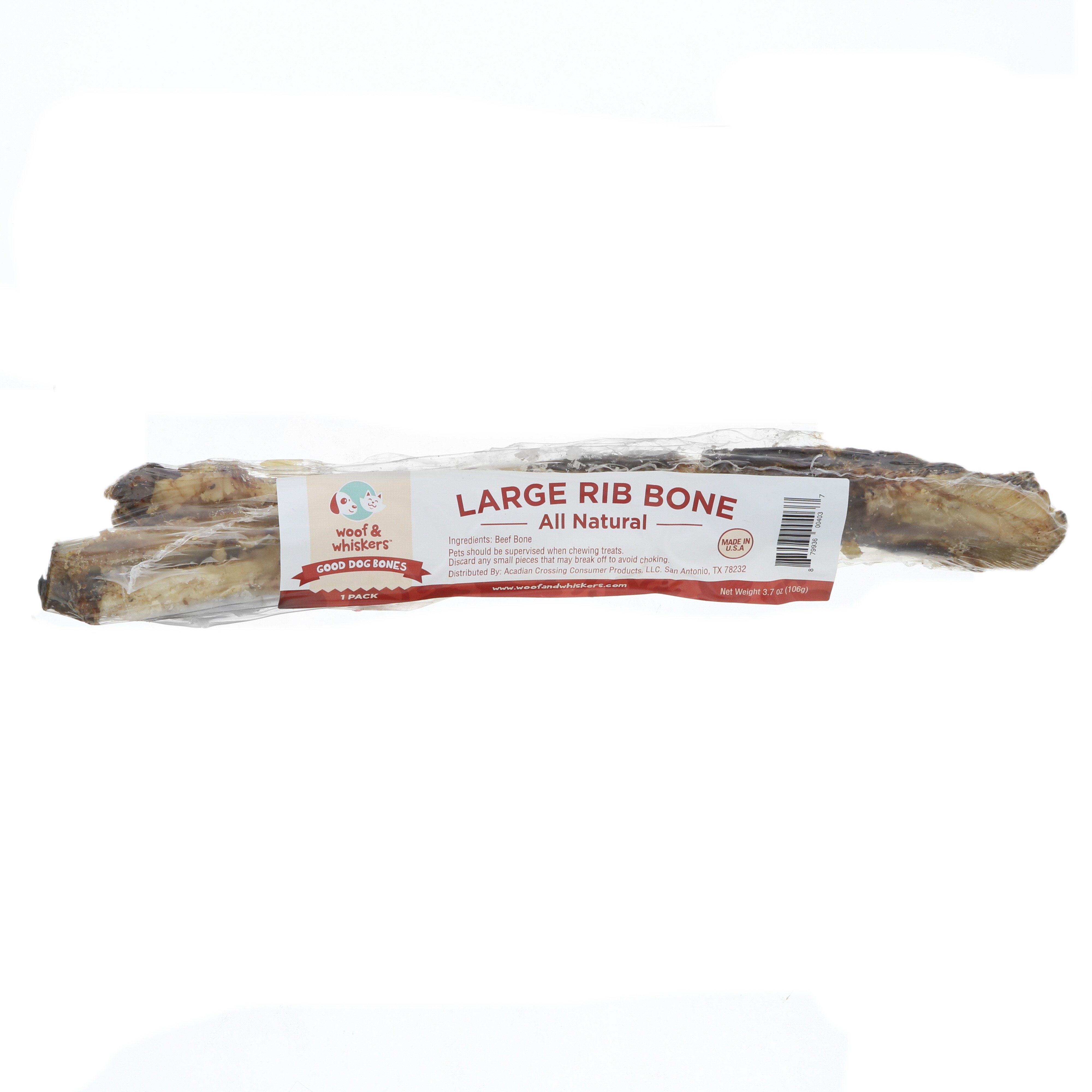 Woof and Whiskers Large Beef Rib Bone Shop Dogs at HEB