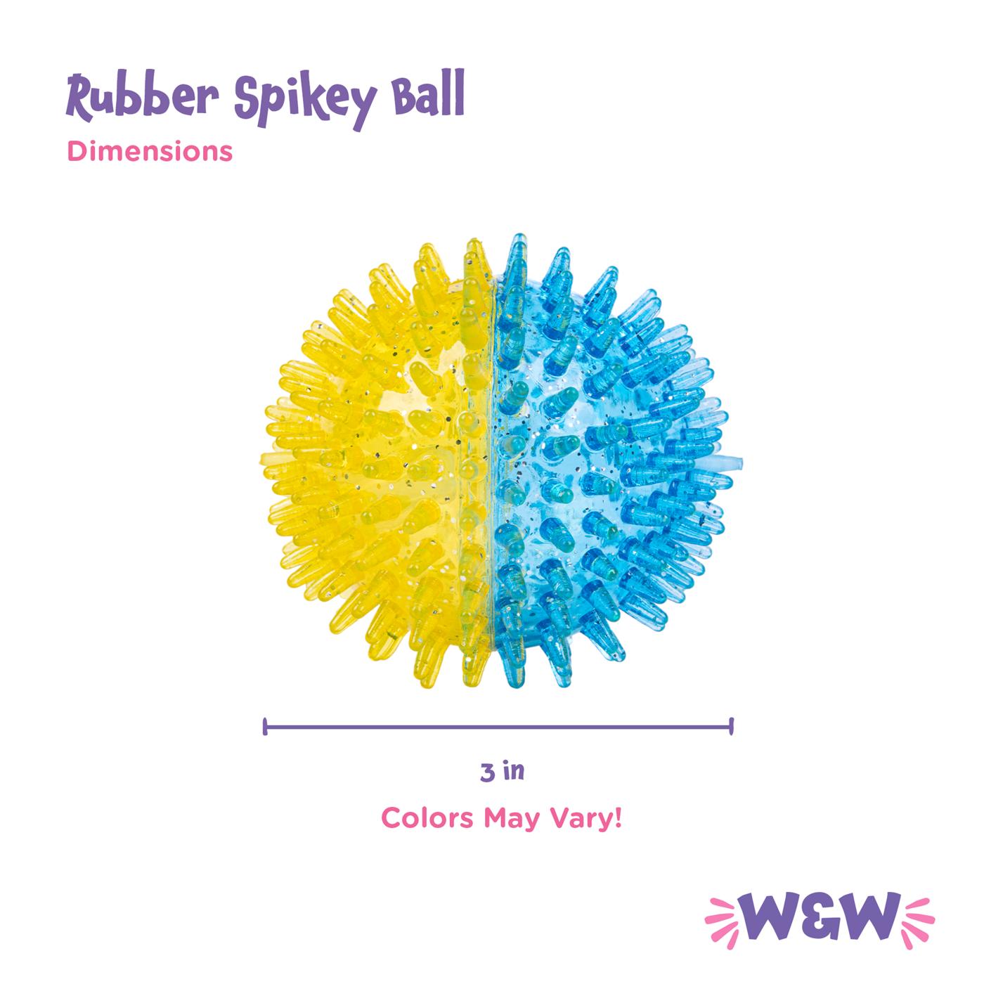 Woof & Whiskers Spiky Rubber Ball Dog Toy; image 2 of 4