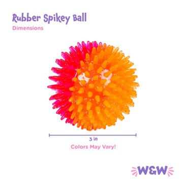Woof & Whiskers Rubber Spikey Ball Dog Toy