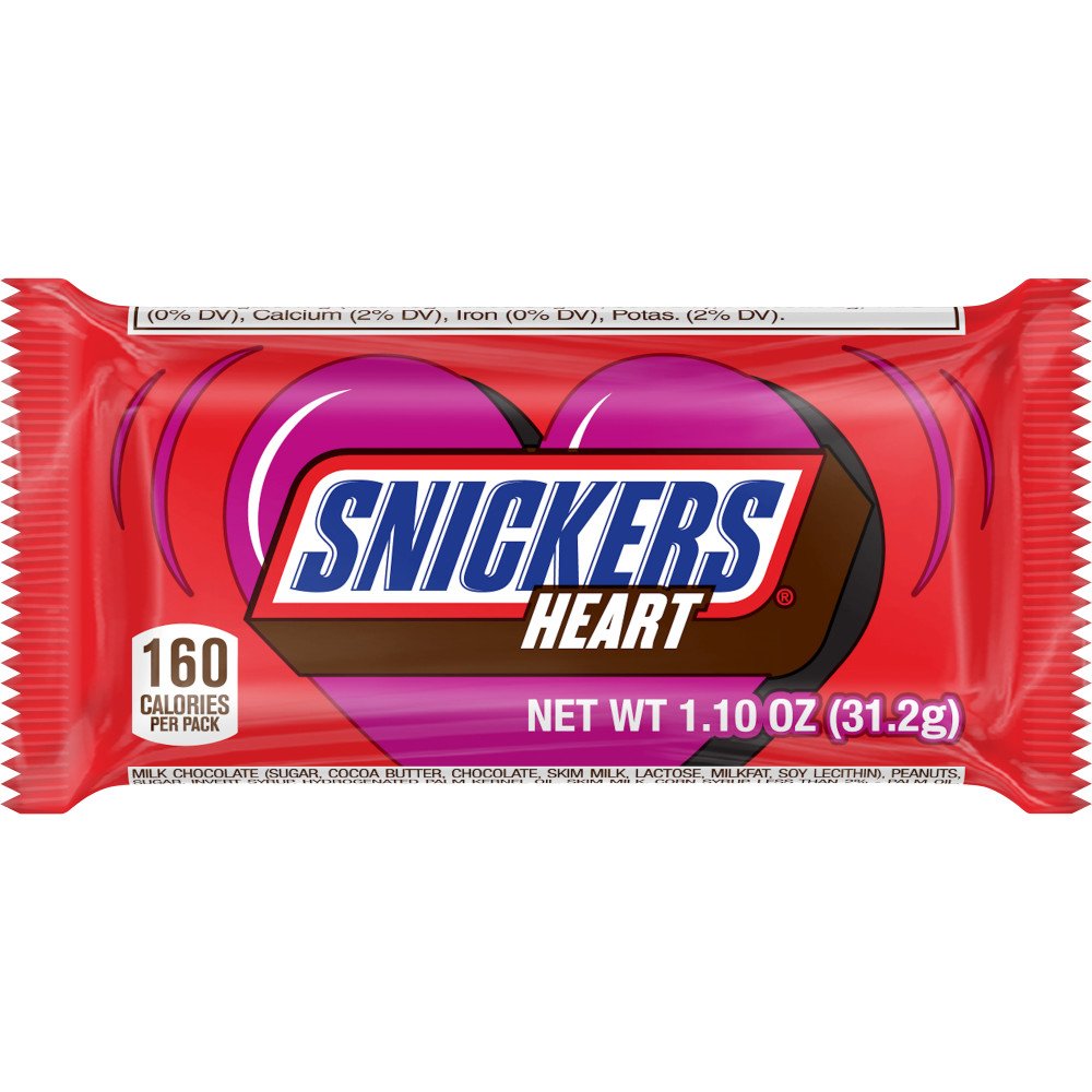 Snickers Valentines Day Chocolate Heart Candy Bar Shop Candy At H E B