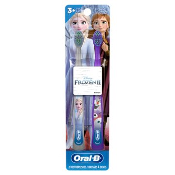 Oral-B Kid's Toothbrush featuring Disney's Frozen II, Soft Bristles for kids 3+, 2 ct