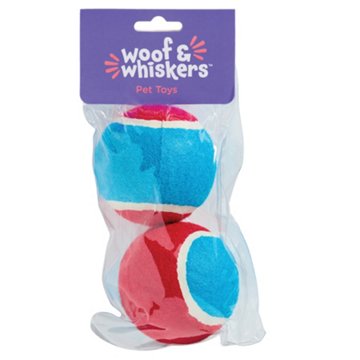 Woof & Whiskers Tennis Balls Dog Toy, 2 pk