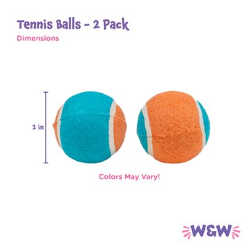 Woof & Whiskers Tennis Balls Dog Toy, 2 pk
