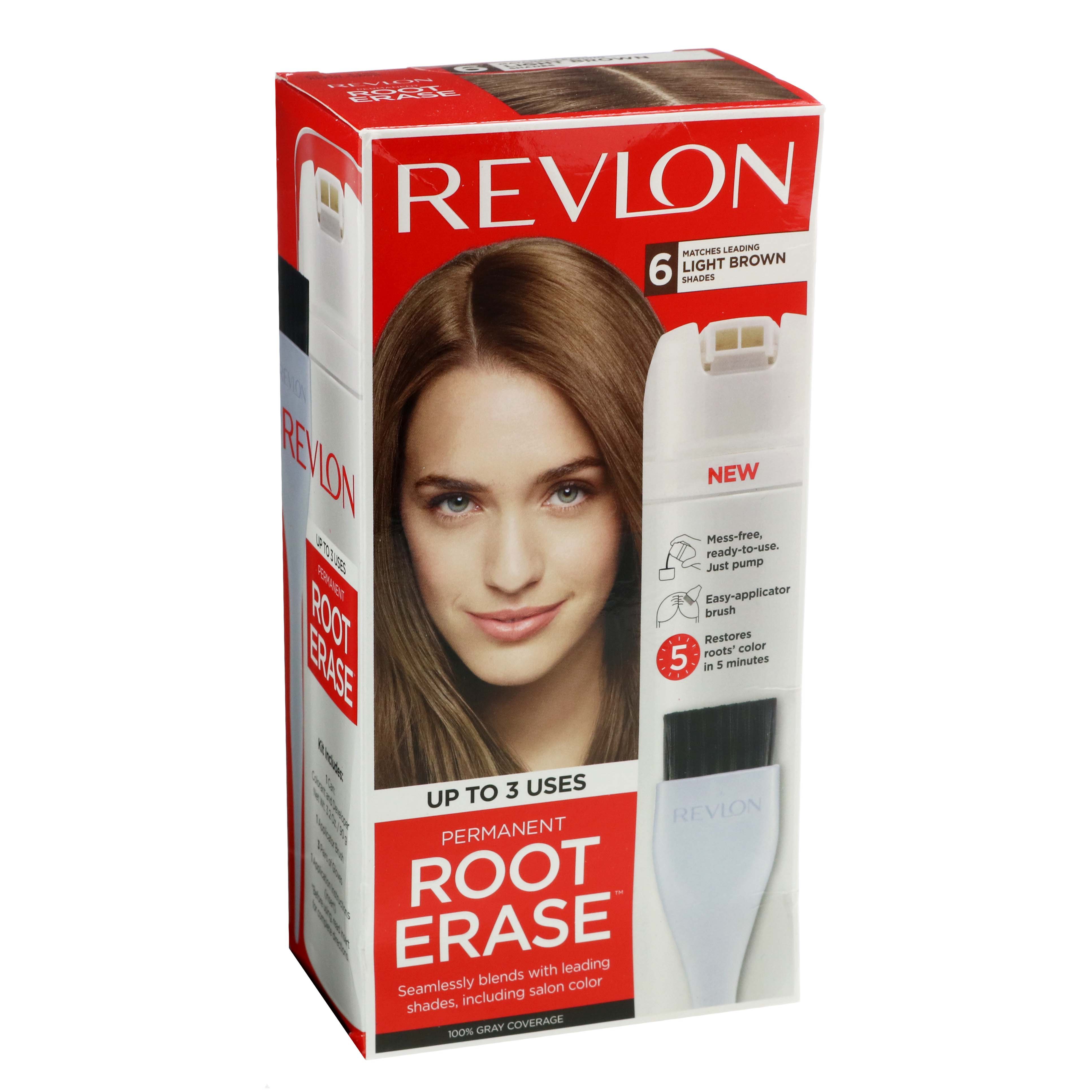 Revlon Root Erase Permanent Light Brown Shop Hair Color at HEB