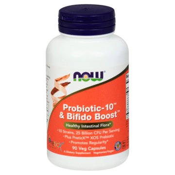 NOW Probiotic-10 & Bifido Boost Veg Capsules 