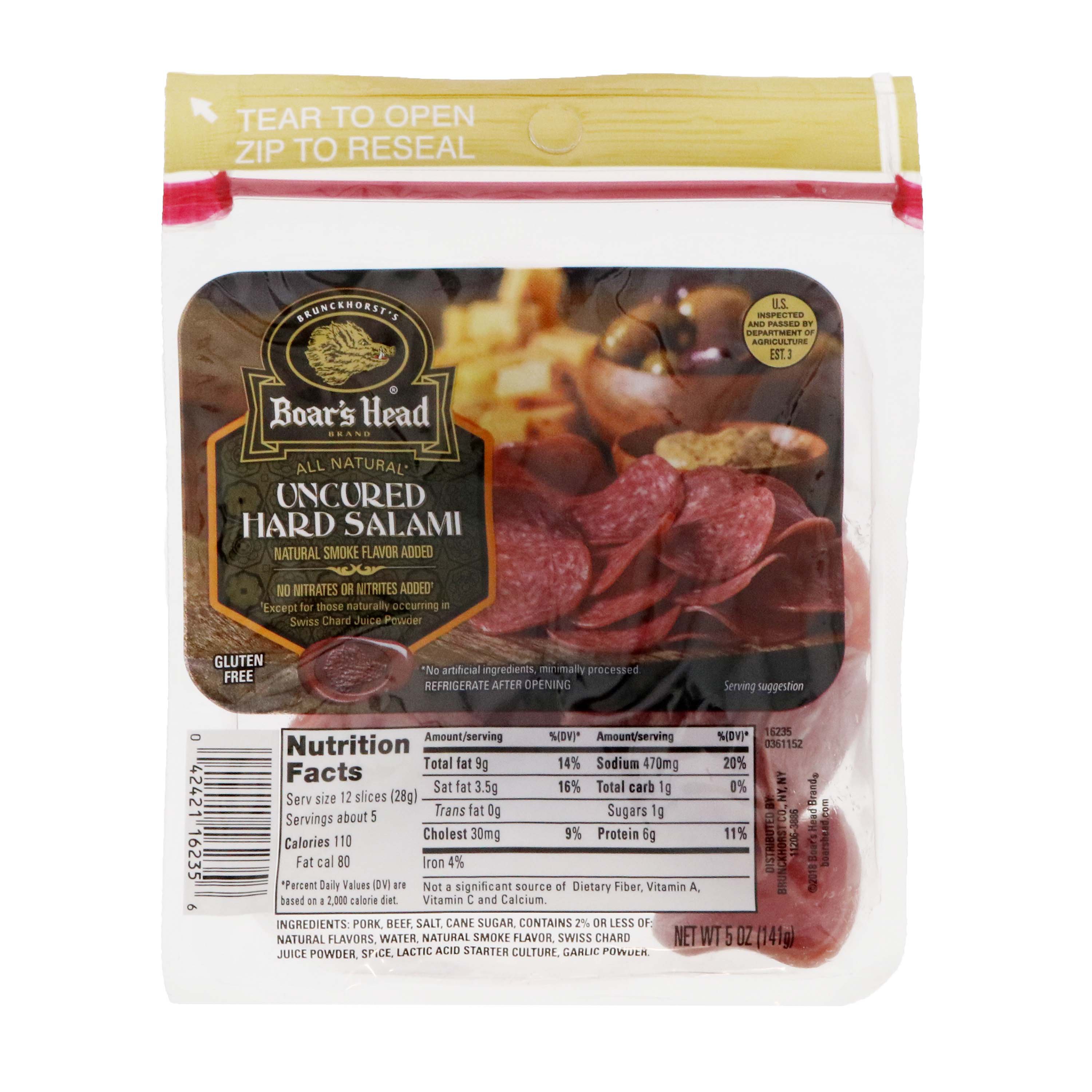 Boar's Head Uncured Hard Salami Shop Meat at HEB