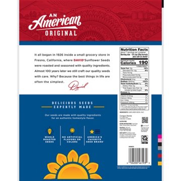 DAVID Salted Roasted Jumbo Sunflower Seeds - Original, 16.00 oz