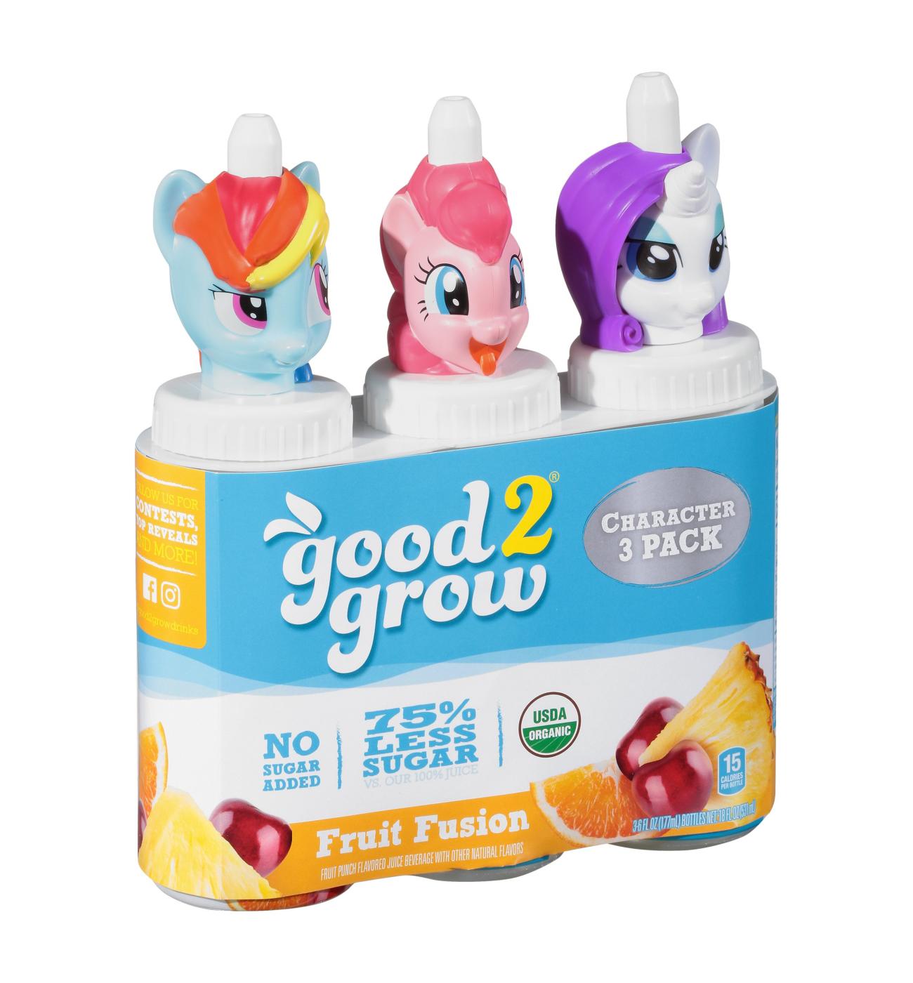 good2grow Organic Low Sugar Fruit Fusion 6 oz Bottles, Character Tops Will Vary; image 1 of 3