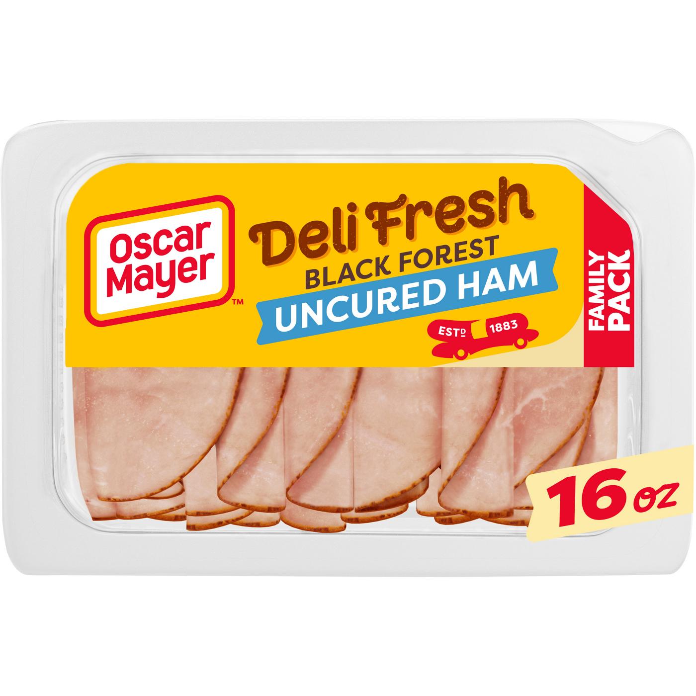 Oscar Mayer Deli Fresh Black Forest Uncured Ham Sliced Lunch Meat - Family Pack; image 1 of 4