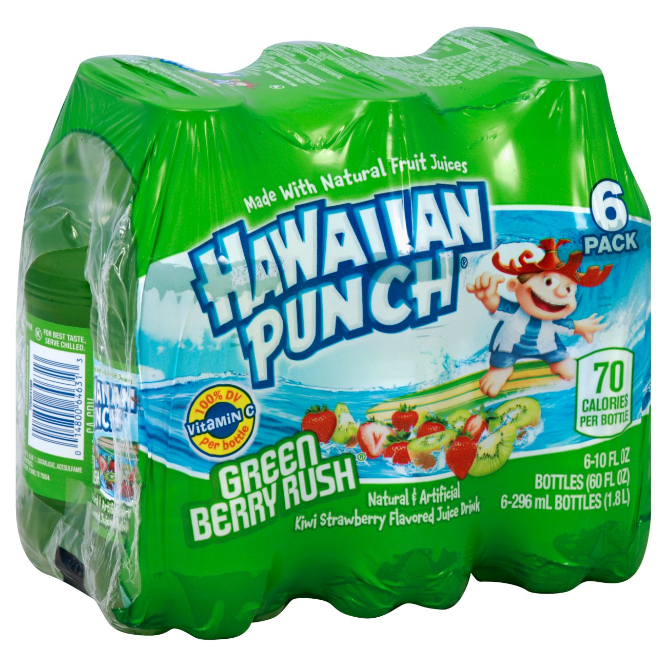 Hawaiian Punch Lemon Berry Squeeze, 10 Fl Oz Bottles, 6 Pack, Juice Boxes