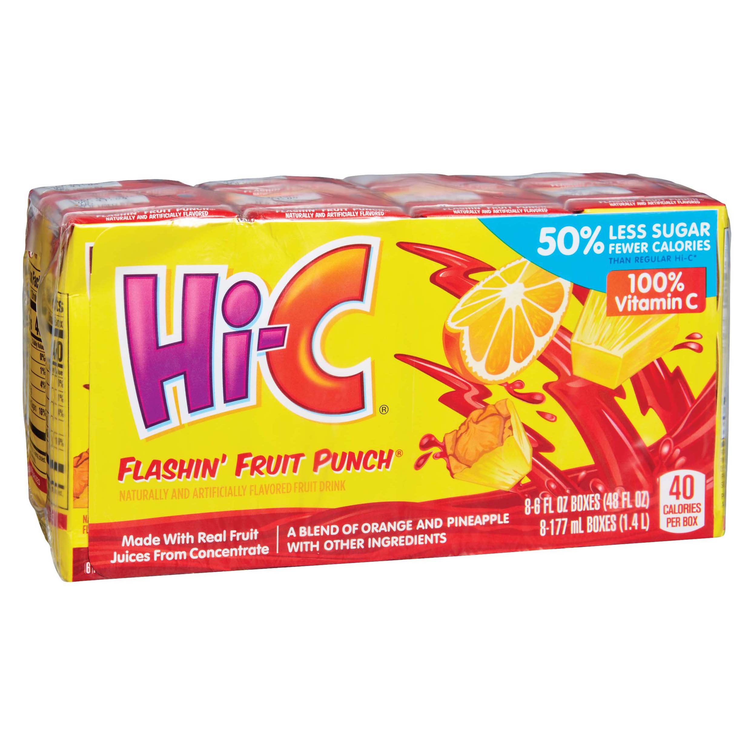 Hi C Flashin Fruit Punch 6 Oz Boxes Shop Juice At H E B