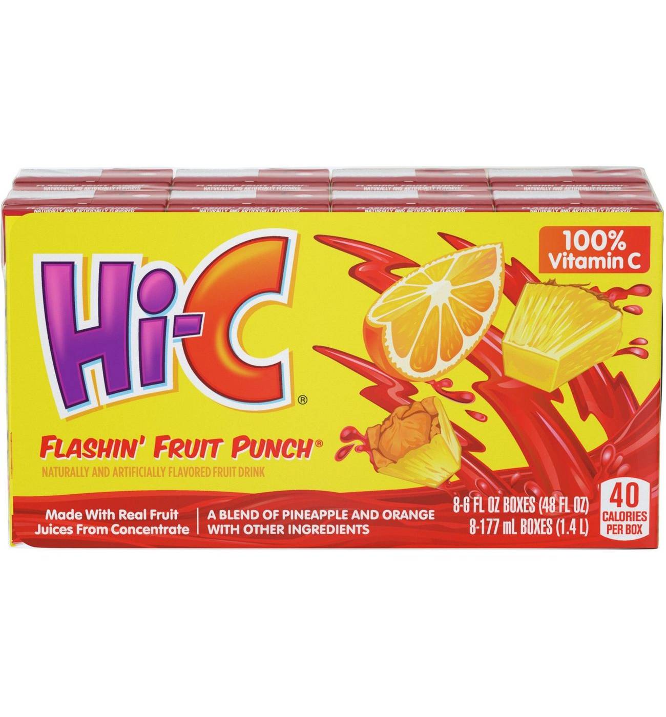 Hi-C Flashin' Fruit Punch 8 pk Juice Boxes; image 1 of 6